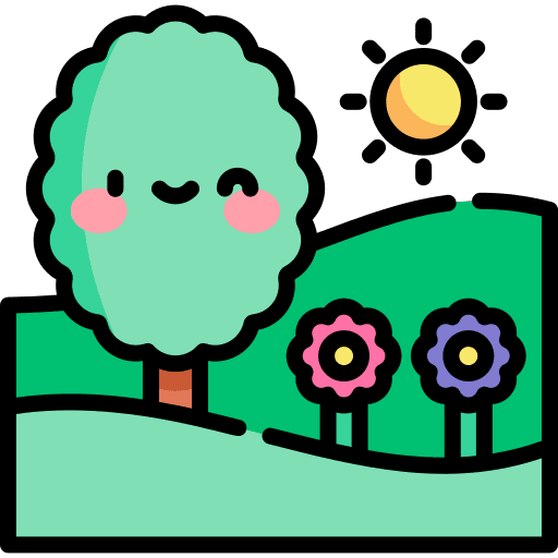 Spring landscape spring nature icon