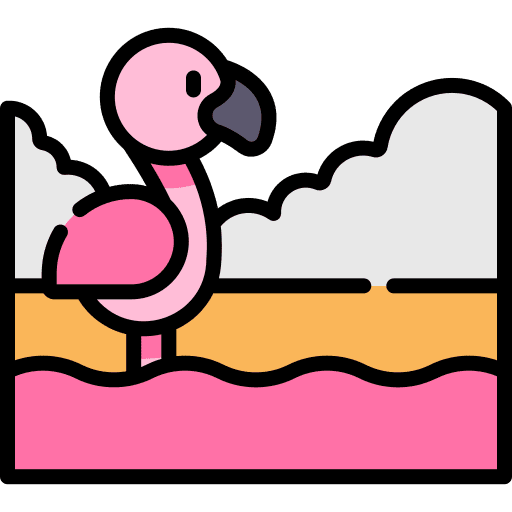 Flamingo wings holidays summer icon