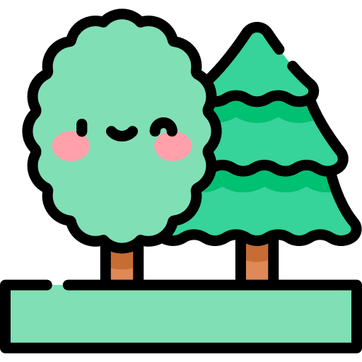 Forest woods landscape trees icon