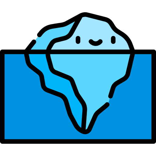 Iceberg polar nature landscape icon