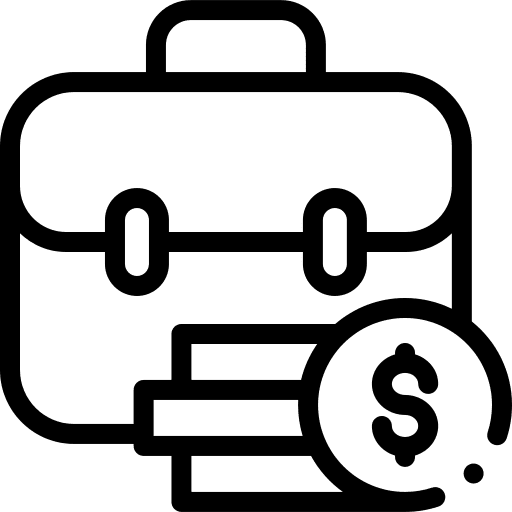 Briefcase business and finance portfolio briefcase icon