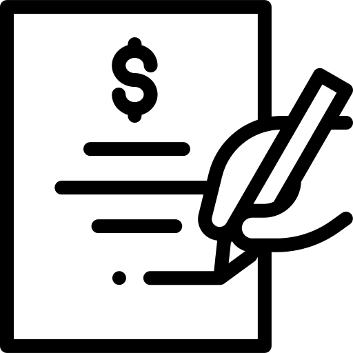 Loan file money business icon