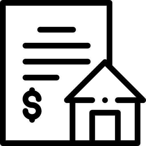 Mortgage real estate estate agreement icon