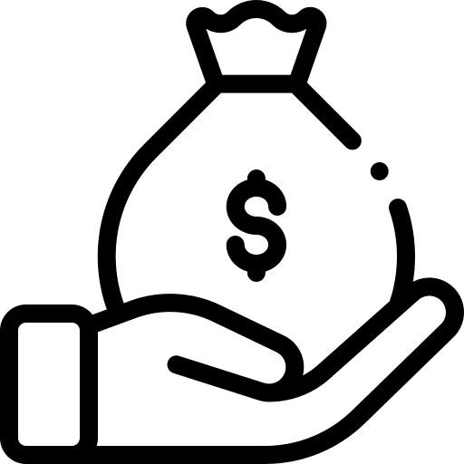 Personal sponsor business and finance cost saving icon