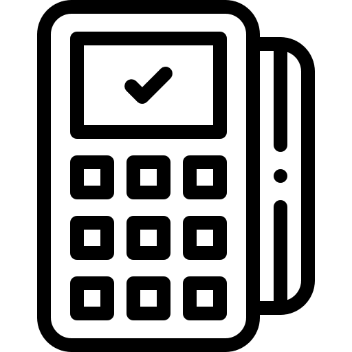 Point of service debit card card reader point of service icon