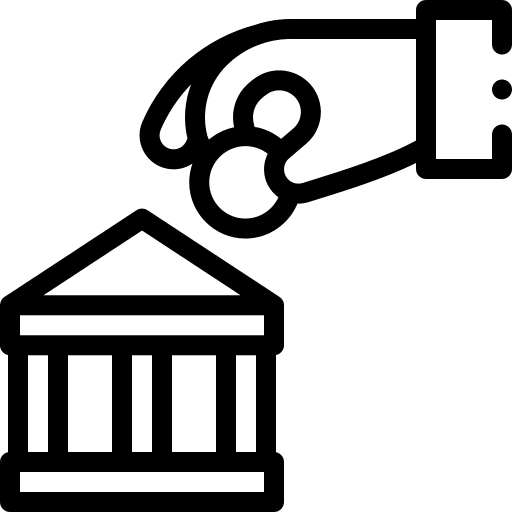 Bank account bank pay icon