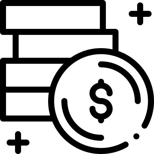 Money stack business stacking coins icon