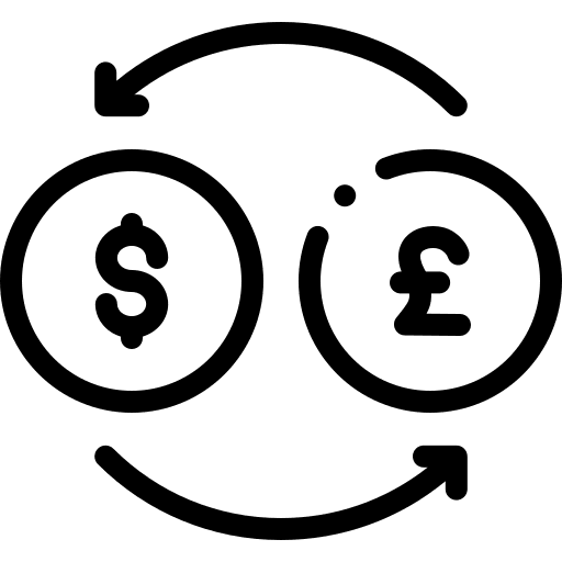 Money exchange commerce business coins icon