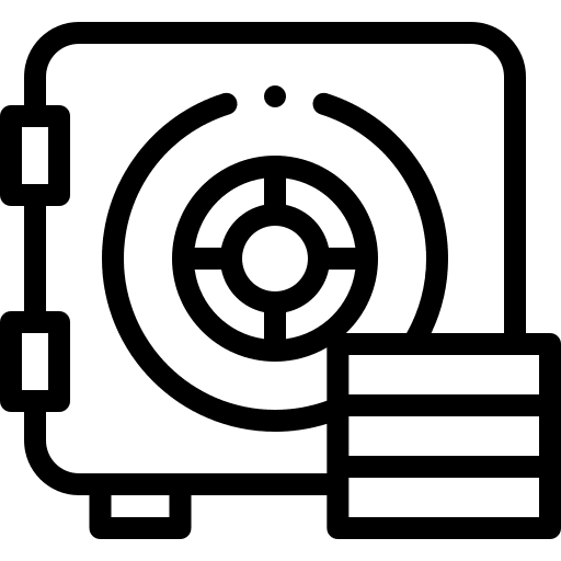 Safe box savings money security icon