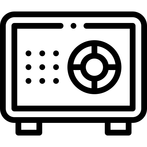 Safebox savings tools and utensils security icon