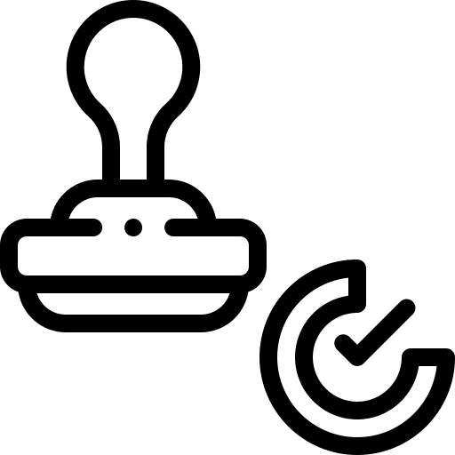 Stamped stamped sign business and finance icon