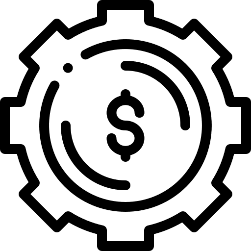 Banking system banking system working gears icon