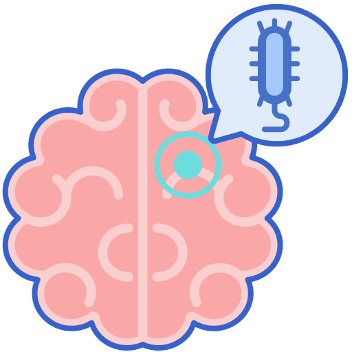 Meningitis brain sick head icon