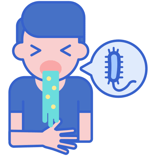 Cholera virus illness sick person icon