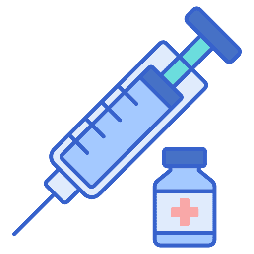 Syringe vial vaccines immune icon