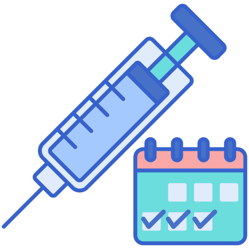Vaccination vaccine schedule vaccination icon