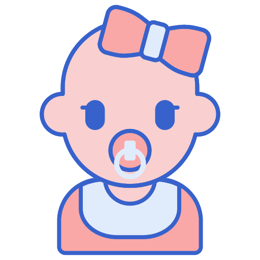 Baby girl childhood people baby girl icon