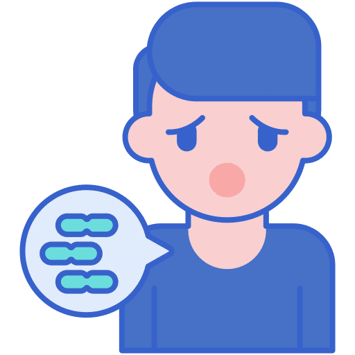 Diphtheria sickness disease man icon