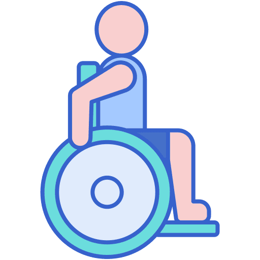 Disability people handicapped stick man icon