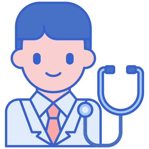 Doctor healthcare and medical professions and jobs physician icon
