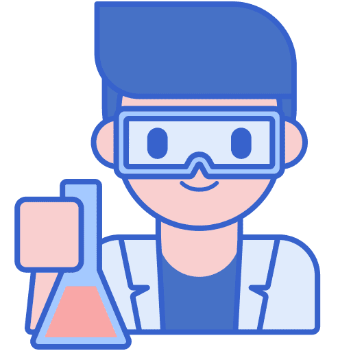 Scientist researcher male avatar icon
