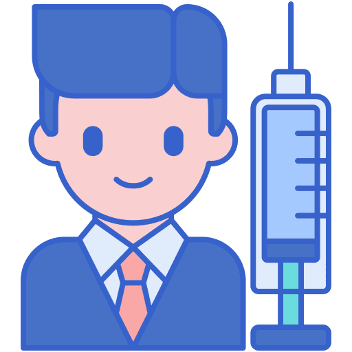 Vaccination syringe male inject icon