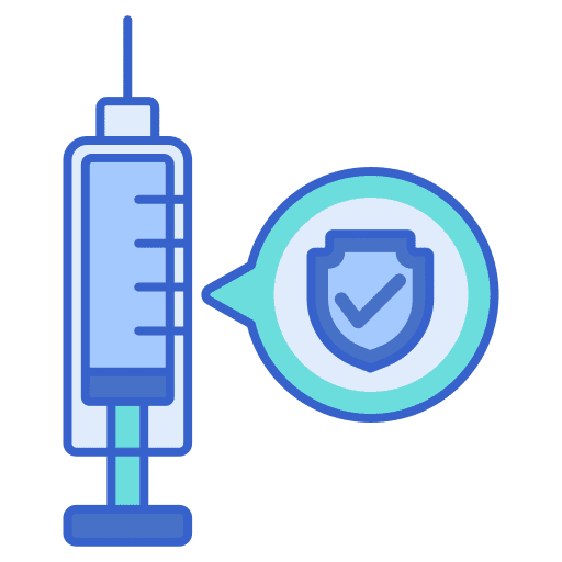 Vaccine tools and utensils healthcare and medical syringe icon