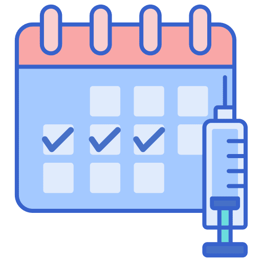 Calendar vaccination vaccine healthcare and medical icon
