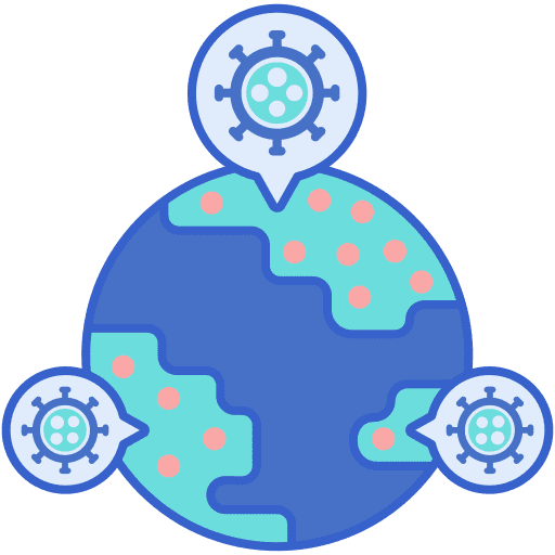 Pandemic healthcare and medical world covid icon