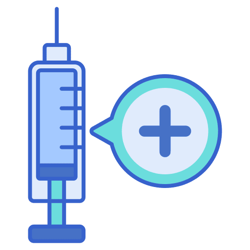 Vaccine tools and utensils vaccine syringe icon
