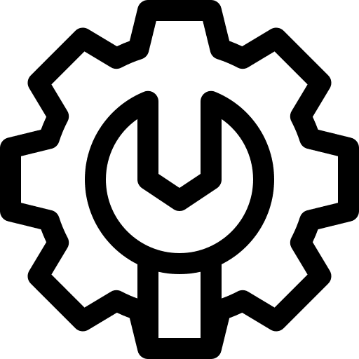 Admin service repair tool cogwheel icon