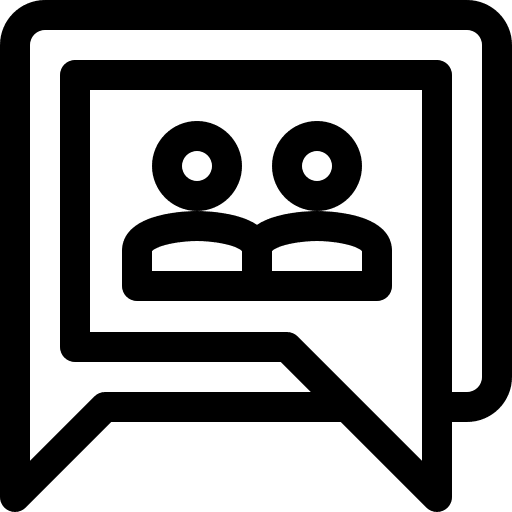 Groups communications speech bubble ui icon