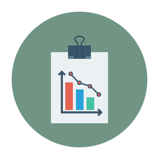 Data report chart data analytics business and finance icon