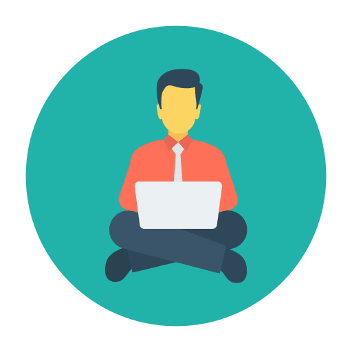 Self employed business and finance home office working at home icon