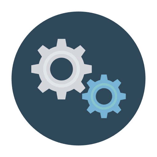 Settings seo and web settings business and finance icon