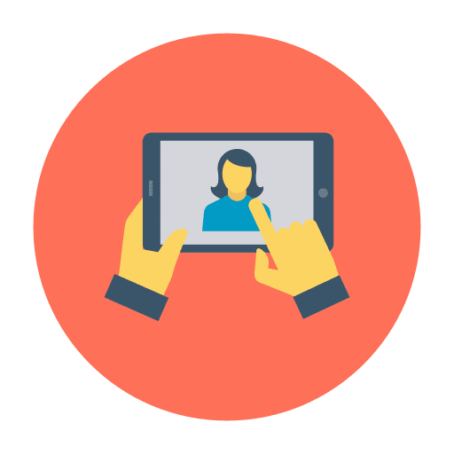 Video call ui watch touch screen icon