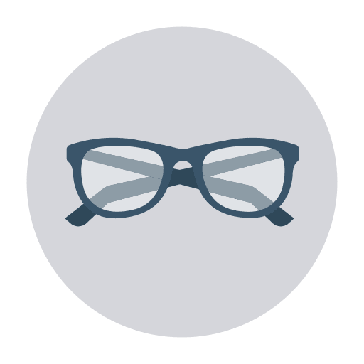 Glasses vision business and finance glasses icon