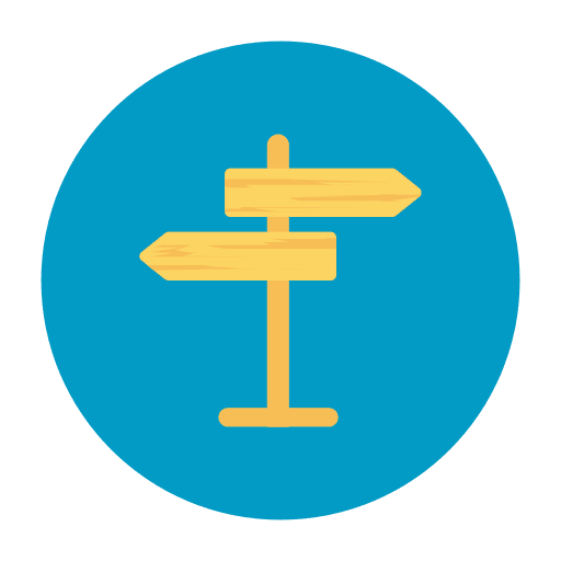 Signboard directions business and finance signaling icon