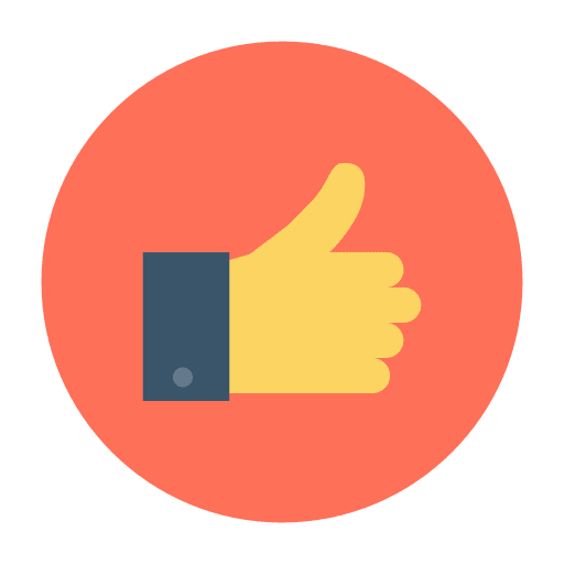 Thumb up like button hands gestures icon