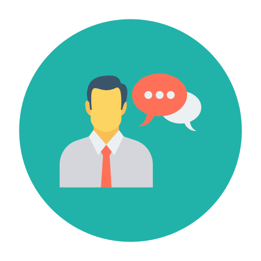 Chatting man communications chatting icon