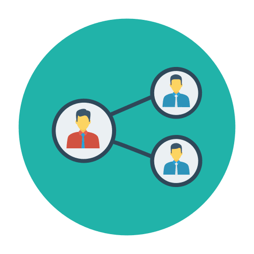 Connection network business and finance connection icon