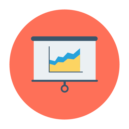 Growth chart graphic financial business and finance icon