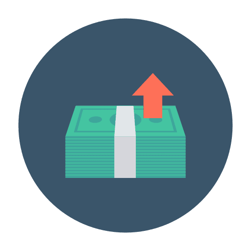 Money growth fund money icon