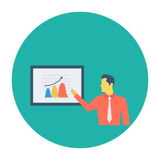 Presentation analytics statistics analysis icon