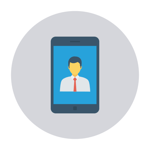 Smartphone mobile login account icon