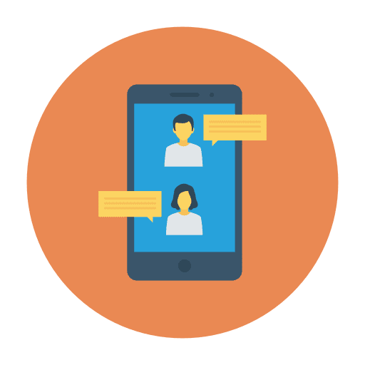 Mobile phone sms business and finance smartphone icon