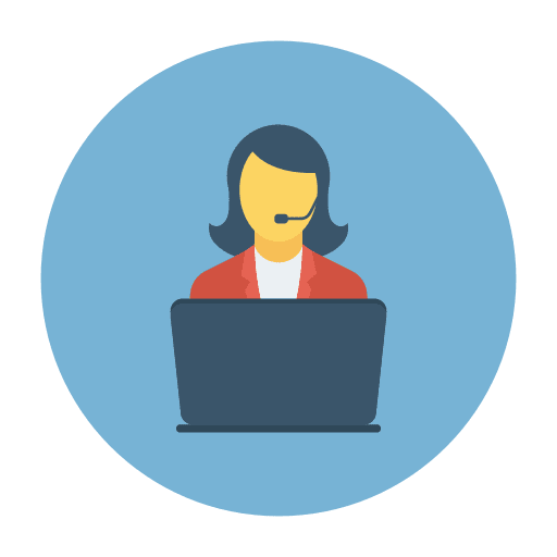 Customer service headphones user help icon