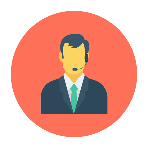 Customer service technical support business and finance customer icon