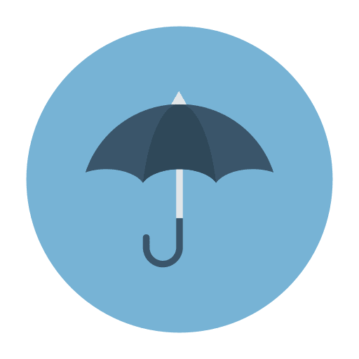 Umbrella tools and utensils rain umbrella icon