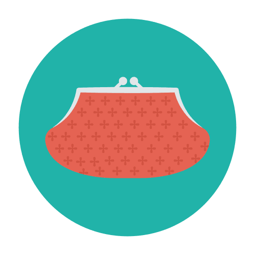 Wallet women accessory wallet icon